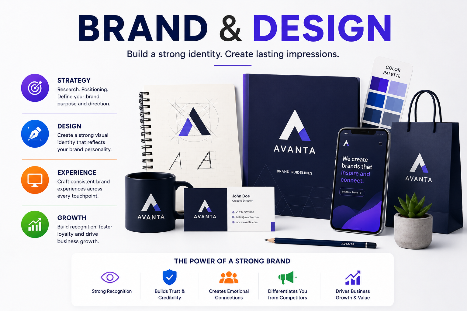 Brand & Design — logo, brand guidelines, packaging and merchandise design